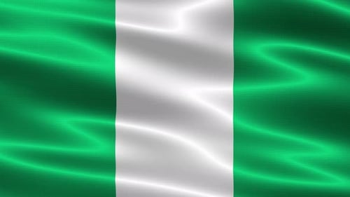 Realistic Waving Nigeria Flag Animation