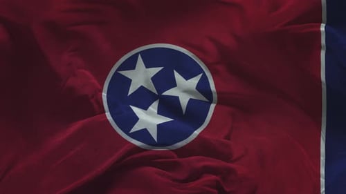 Photorealistic Waving Flag of Tennessee