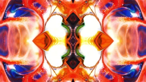Colorful Fluid Art Kaleidoscopic Motion Background