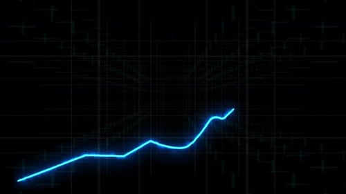 4K Graph Up Statistical Analysis Animated Video