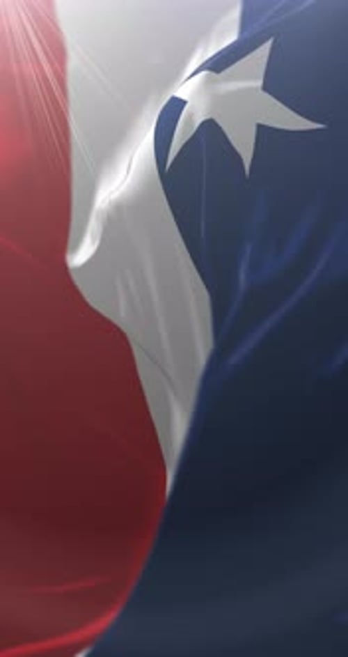 Realistic Waving Chile Flag Vertical Video
