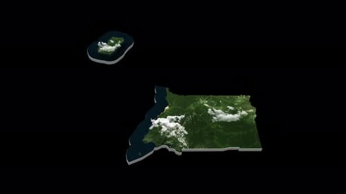 3D Animated Map with Satellite Imagery Reveal