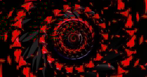Fond de tunnel rotatif abstrait 3D VJ 4K 006