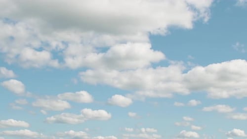 Clouds Float gently in the Blue Sky