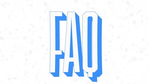 Animated FAQ Title Text in Retro Style