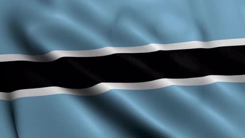 Botswana Flag Waving Seamless Loop