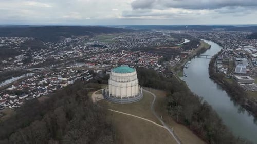 Befreiungshalle Kelheim Aerial View