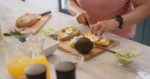 Avocado Toast Preparation With Fresh Ingredients