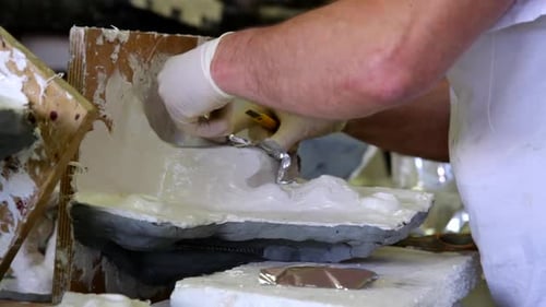 Herstellung einer Silikonform für ein Kunstobjekt