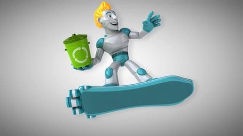 Robotersurfen - 3D-Animation