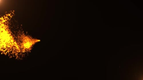 Glowing Fire Particle Trail Animation