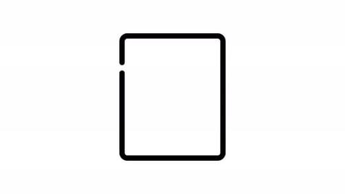 Minimalist Document Line Icon Drawing Animation