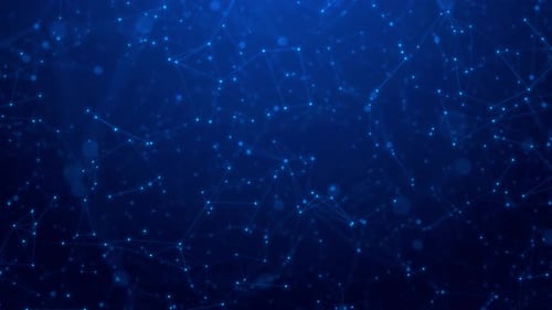 Abstract Animated Blue Plexus Network Background with Geometric Lines