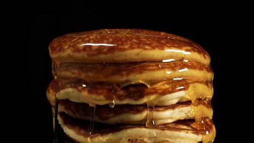 Fluffy Stacked Pancakes Drenched in Maple Syrup The Ultimate Breakfast Recipe