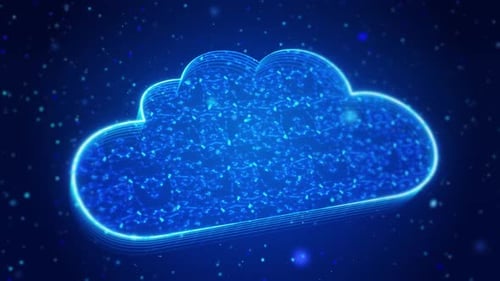 Cloud Digital Technology Virtual Screen HUD Hologram Hi Tech Concept