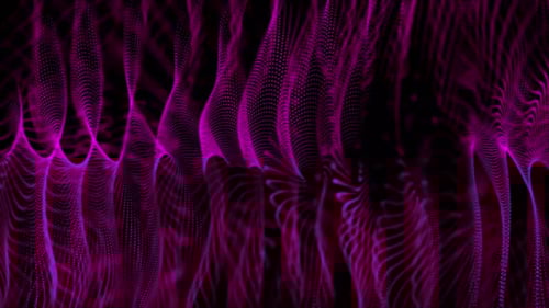 Abstract Fluid Magenta Particle Grid Background Animation