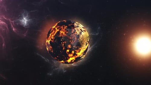 Der Planet Erde ist tot verbrannt, Blick auf den Weltraum