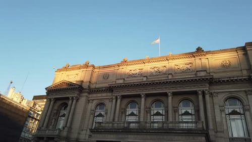 Panning view at Colon Theater, opera house of Buenos Aires Argentina, world famous location, Nationa
