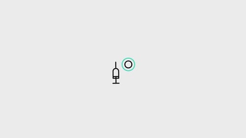 Flat Design Syringe Medical Target Icon Animation