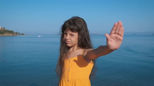 Stop Gesture By Sea