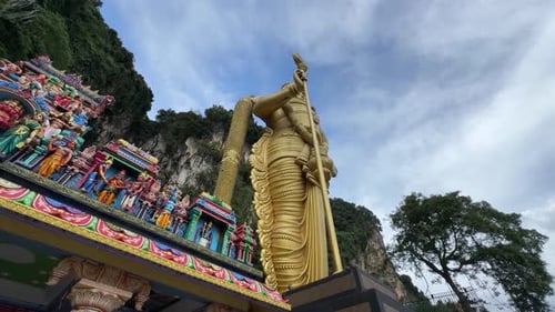 Batu Caves Murugan Statue Kuala Lumpur Malaysia Tamil Nadu Sri Lanka religious statue