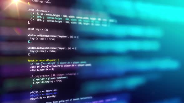 Colorful Computer Code on a Digital Screen Background, Backgrounds ...