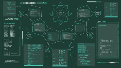 Futuristic HUD and Digital Data Interface Elements