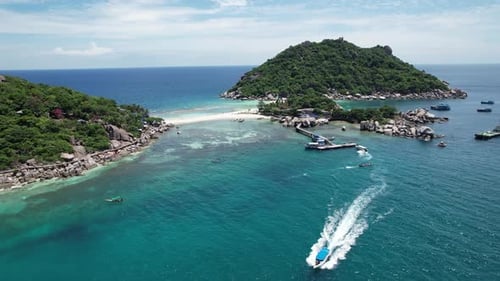 Aerial View of Koh Nang Yuan Island in Koh Tao Thailand