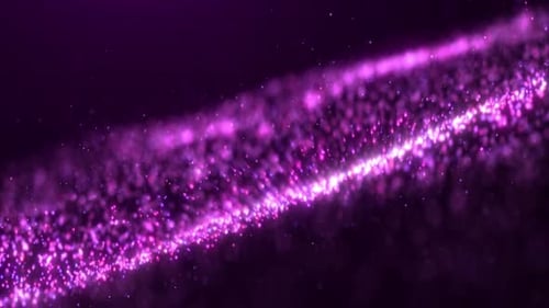 Abstract Glowing Purple Particle Wave Background Animation