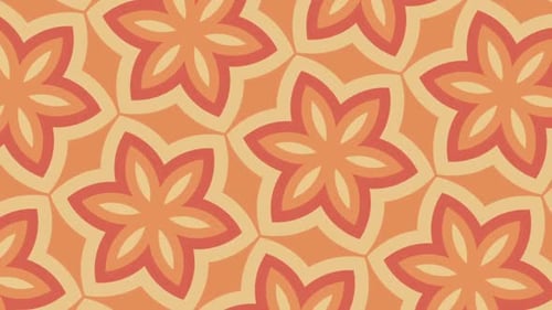 Seamless Geometric Floral Pattern Loop Background
