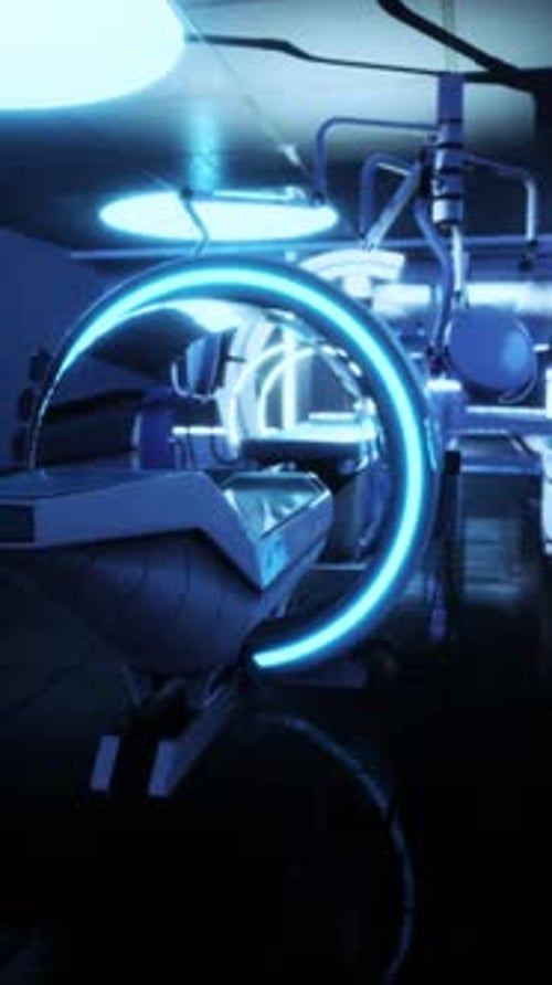 Futuristic MRI Magnetic Resonance Laboratory