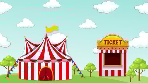 Circus Tent Ticket Booth Animation