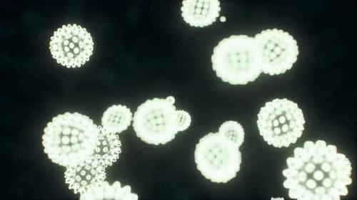 Abstract Glowing Microscopic Particles Science Background