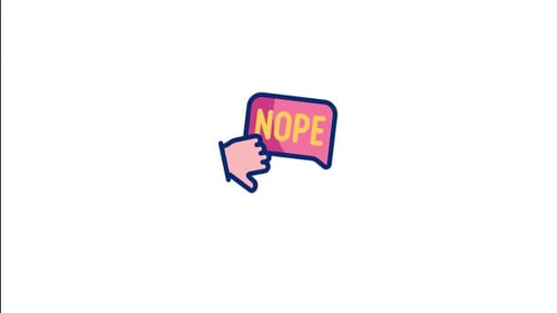 No, icono animado