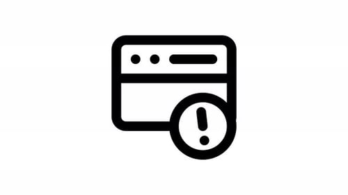 animação de ícone de linha de página da web