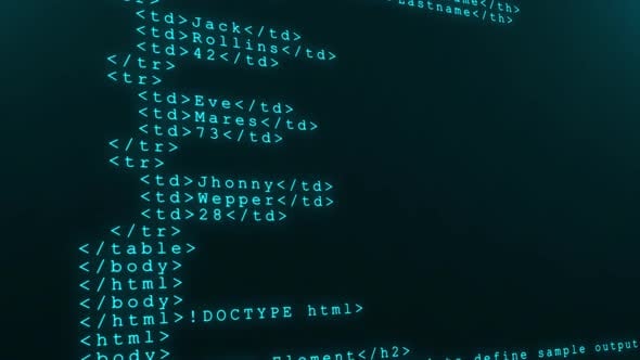 Animation of Source Code Data Scrolling Program Code Hacking Process ...