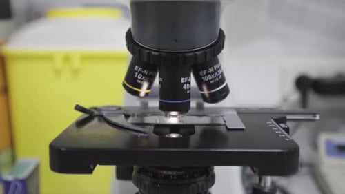 professional microscope classroom or laboratory. Scientific experiment, Researcher, Research concept