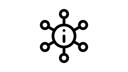 Animated Minimalist Information Network Icon