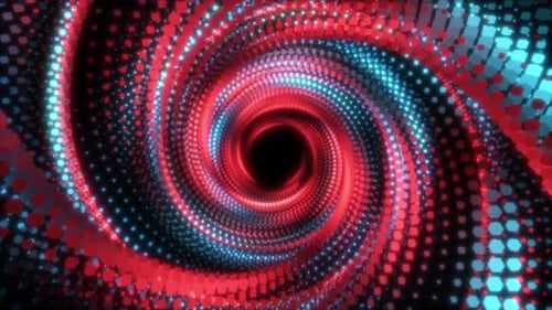 Glowing Neon Light Tunnel