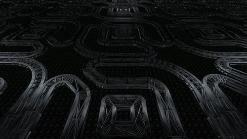 Futuristic Geometric Network Loop Background