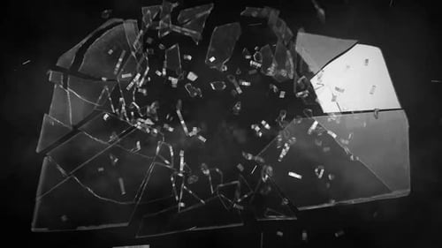 broken glass particle element animation design