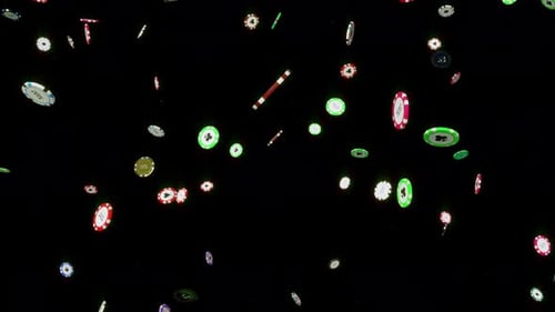 Casino Chips Falling 01 4K