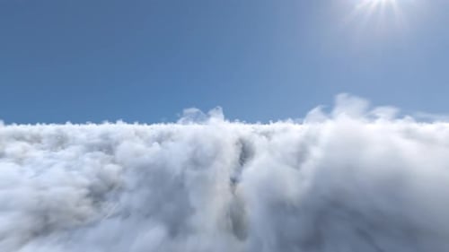 Infinite Fly Through The Cinematic Clouds Background Seamless Loop version 01