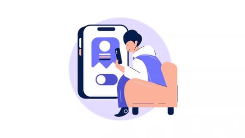 Animated Mobile UI and App Settings Interaction