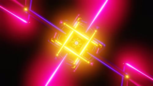 Strobe Light Effects with Geometric Shapes in Seamless Abstract Loop