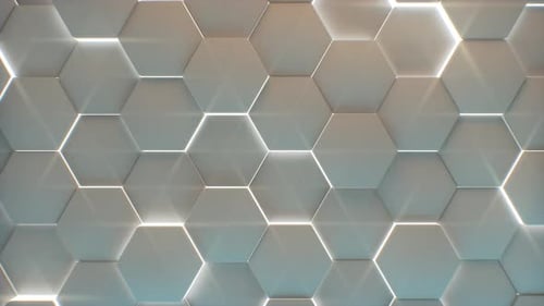 Pulsierende Hexagon-Hintergrundschleife