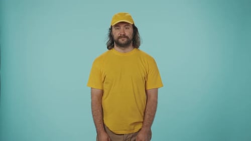 Delivery Worker Presents Brown Paper Bag