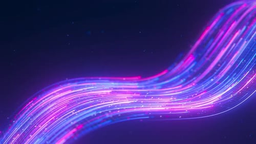 Closeup of Big Data Light Speed Flow Abstract Digital Data Stream of Quantum Computing Cyberspace of