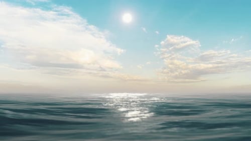 Água oceânica infinita se estendendo até o horizonte