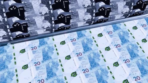 Printing 20 Hong Kong Dollar Banknotes 4